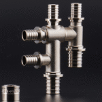 Reducing Six-Way Cross - Brass | JIAJIAFU