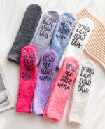 Saile Anti-slip Dot-grip Floor Socks Coral Fleece Socks (Style #2421) Wholesale Bulk